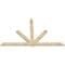 Ekena Millwork Kennewick Rough Sawn Timber Gable Bracket, Douglas Fir, 108"W x 68"H x 2"D x 6"F, 15/12 Pitch GBW108X68X0206KEN00RDF - alternate 2